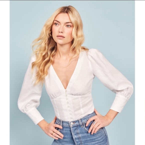 Reformation Tops - Reformation Finnegan Blouse